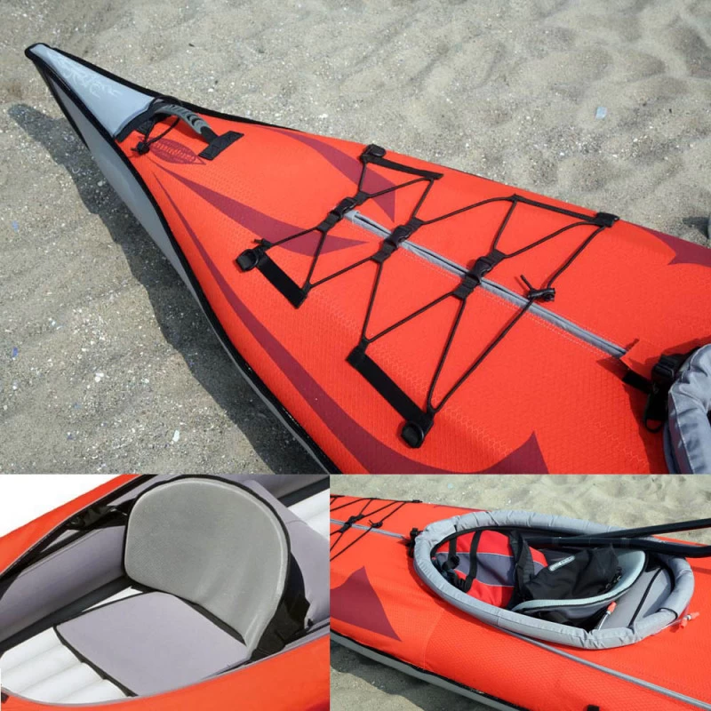 KAYAK GONFLABLE ADVANCED ELEMENTS FRAME CONVERTIBLE ELITE ROUGE – Image 5